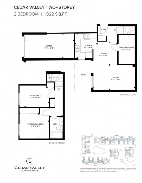 the cedar valley 2 bedroom floor plan